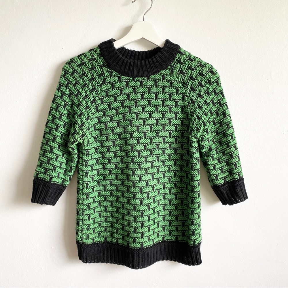 Green sweater River Island size small chunky knitted top